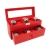 Box für 10 Uhren. Kunstleder. Rot - 1