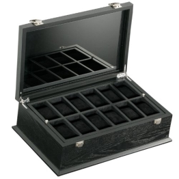 DeTomaso Trend Uhrenbox Grande schwarz für 18 Uhren WB-380 - 1