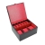Dulwich Designs Aufbewahrungsbox, Leder, für 8 Uhren und Manschettenknöpfe, rot gefüttert, Schwarz - 1