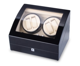 Modalo Timeless Uhrenbeweger für 4 Automatikuhren in schwarz beige  102012 - 1